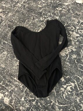 Capezio Black Scoop Neck Dance Leotard For Girls